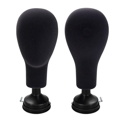 Cabeza de maniquí negra de rieder: pack de 2 moldes de espuma para estudios creativos