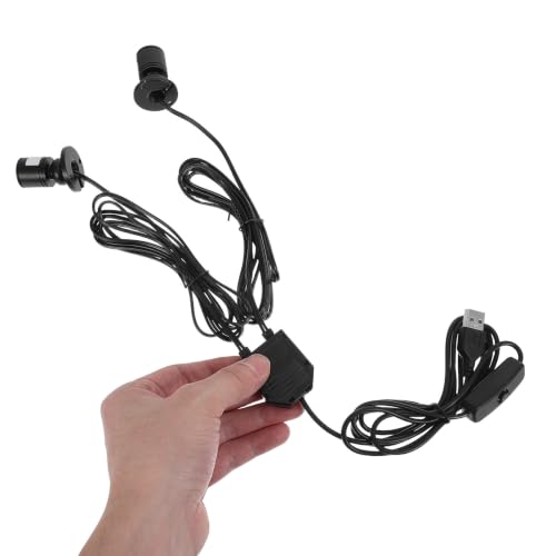 Foco LED regulable USB con doble cabeza ajustable de aluminio para destacar joyería 5