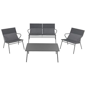 Lafuma Vence Lounge-Set Batyline Duo Grau Obsidian