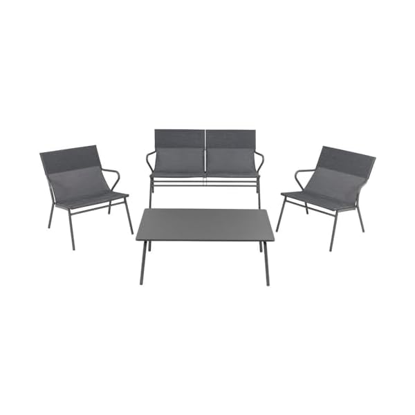 Lafuma Vence Lounge-Set Batyline Duo Grau Obsidian