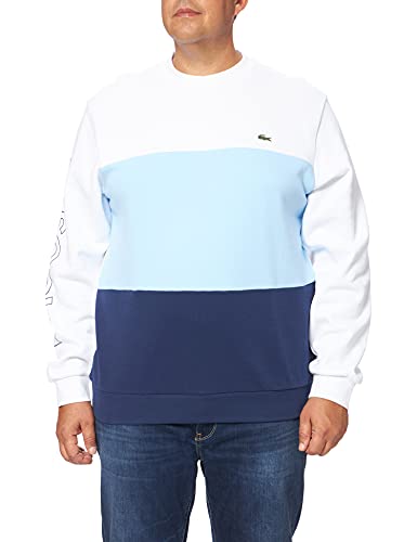 Lacoste SH6904 Sweatshirt, Blanc/Panorama-Scil...