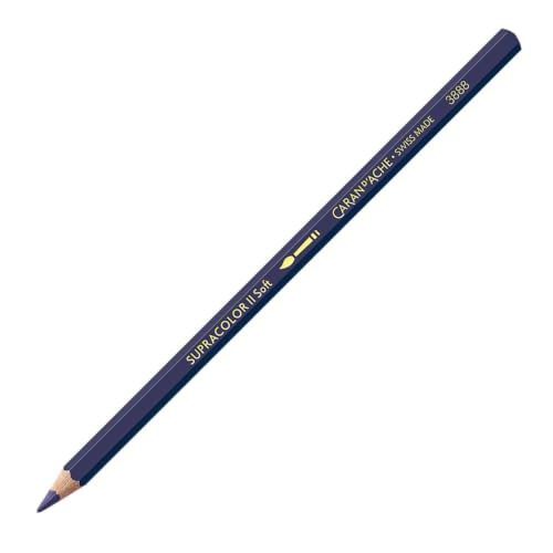Lápiz acuarelable Caran d'Ache color azul índigo miniatura 1