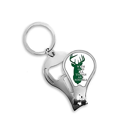 鹿 ボディ サイドフェイス アールデコ ファッション 爪切り カッター オープナー キーチェーン ハサミ