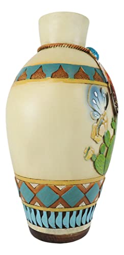 Ebros Gift Rustic Southwestern Country Native American Dreamcatcher Feathers With Desert Cactus And Turquoise Rocks Decorative Flower Bouquet Vase Western Centerpiece Accent #TOP2