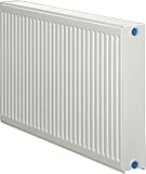 Belrad® Heizkörper Typ 22 | flacher Universalheizkörper mit 8 Anschlüssen | modern, kompakt & energiesparend | Wandmontagefähig | ideal für Wohnzimmer, Bad & Gäste-WC | Weiß | Design Flachheizkörper
