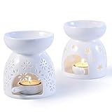 【Charakteristisches Design】Mit 90ml Kapazität, das Teelicht Aromalampe kann mit ca. 5 Stunden wesentlich länger verwendet werden. Ein Teelichtlöffel ist im Lieferumfang enthalten, der Ihre Finger vor dem Verbrennen der Kerze schützt.