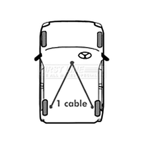 Cable de freno de estacionamiento FKB1157 Firstline con funda de alta resistencia