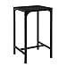 SoBuy OGT38-SCH Table de Bar Carrée Table Haute de Cuisine Table Mange-Debout Table de Salle à Manger Plateau en Verre Pieds en Acier Robuste – Noir - 60 x 60 x 100 cm