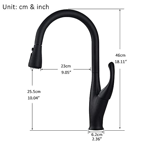 Grifo de cocina mate black para fregaderos modernos de diseño 5