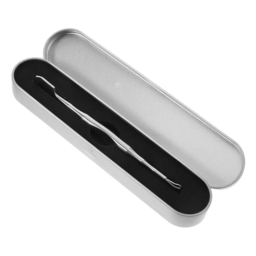 Ipetboom Manual Stainless Steel Blackhead Cleaner Tool Dual-Ended Spatula for Blackhead Removal Gentle Skin Care Scrubber for All Skin Types Travel-Friendly Pore Cleaning Tool