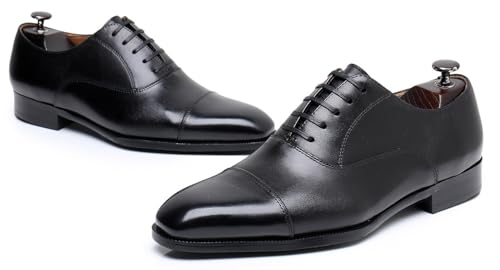 Santimon Mens Dress Shoes Formal Oxfords Genunie Leather Modern Fashion Derby Prom Wedding Business Casual Suit Shoes Tuxedo Shoes for Men4
