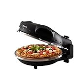 Ariete 917 Forno Pizza - Pizza in 4 minuti - Piastra in pietra refrattaria con trattamento antiaderente - Temperatura max 400° - 1200 Watt - Timer 30’ - Nero