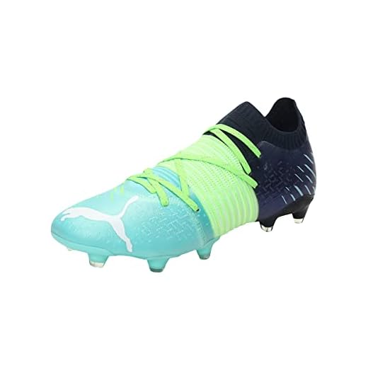 PUMA Future Z 1,2 Fg/Ag fotbollssko för män, Grön bländning - 40 EU