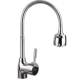 Conception flexible: ce robinet de cuisine a une prise flexible qui peut tourner au besoin pour créer différentes formes de robinet pour un nettoyage facile de chaque coin de l'évier, adapté aux lavabos simples et doubles. Équipé d'un bubbler ABS pour réduire le bruit et économiser jusqu'à 40% de l'utilisation de l'eau. Vous pouvez facilement dévisser le bubbler à la main pour un nettoyage facile ou un remplacement périodique du bulleur.