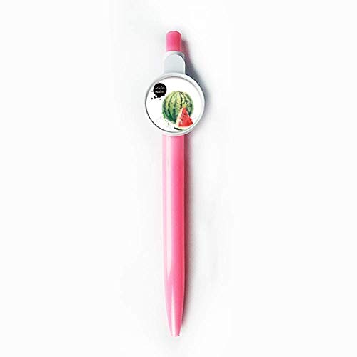 Stylo à bille rétractable motif aquarelle fruits pour écriture créative et notes de bureau