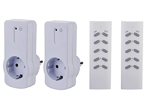 Prise télécommandée ZEYUN lot de 2 avec télécommande longue portée 30m pour prise secteur