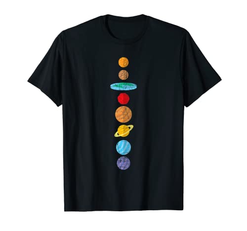 Planets Design Flat Earth Conspiracy Theory Astrology Geek T-Shirt