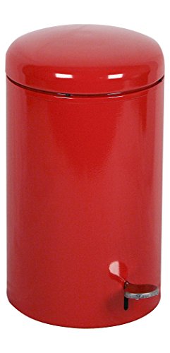 Caneca de basura roja con pedal 7 gal Witt Industries