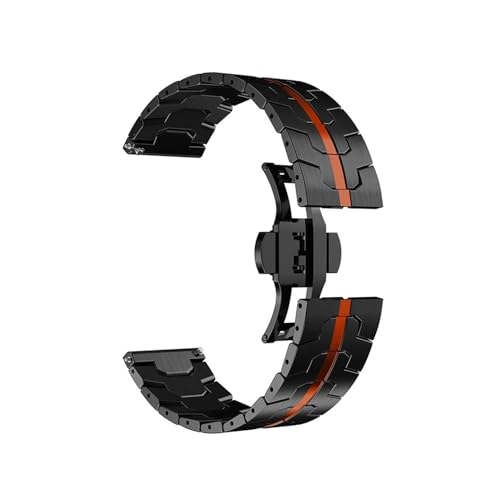[LOKLNEYK] 22mm�����X�e�����X�|�x���g�ɓK������Huawei Watch GT6/5/4 46mm(Black red,For GT4 46mm)