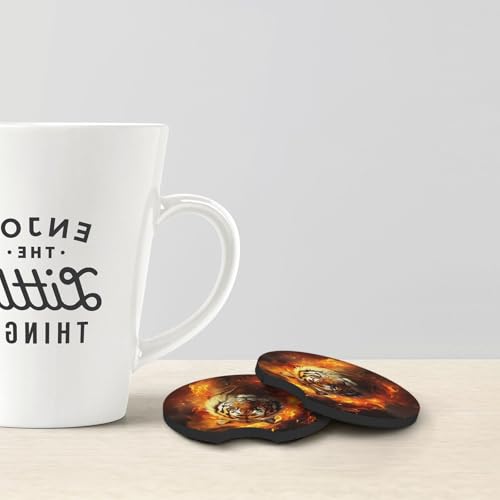 Posavasos para auto negro 2 piezas de neopreno miniatura 4