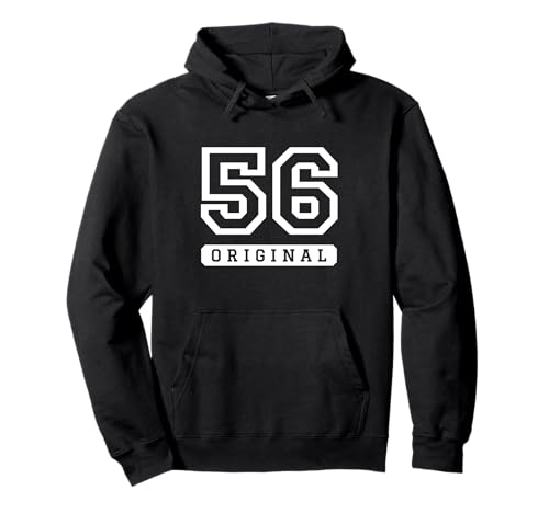 Número 56 Varsity Sports Team Cumpleaños Edad Año Sudadera con Capucha