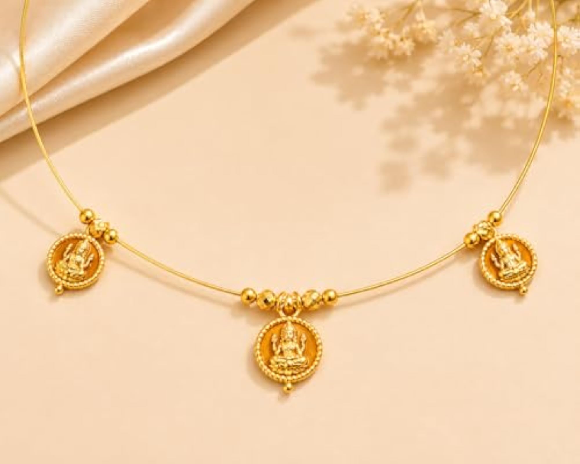 Premium Lakshmi Coin Chain Necklace for Women, Traditional Design