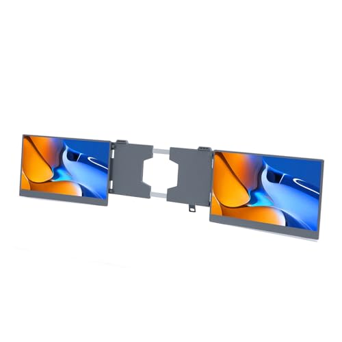 Laptop-Bildschirmverlängerung, Tragbarer 15,6-Zoll-überwachen mit Verstellbarem Ständer, 1080P-IPS-Dreifachmonitor für 14-16,1-Zoll-Laptops, für OS X, Windows, Android – Bild 8