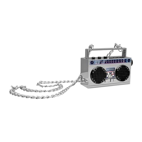 Portable Bluetooth Speakers, Retro Speakers Bluetooth Wireless Wearable Mini Bluetooth Boombox with 27” Neck Chain, FM Radio, On-Board Buttons, Dual 3W Peak Power Bluetooth Speaker for Home & Travel