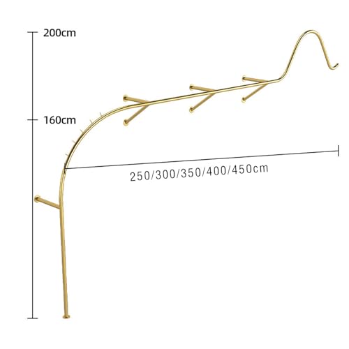 Perchero de metal para pared organizador de ropa para tiendas y bodas 6