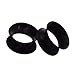 Ear Plugs Silicone Flesh Tunnel Black Skinny 0gauge 8mm 2pc By Eg Gifts