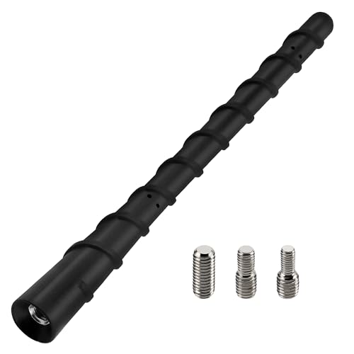 VooGenzek Mini Antena Universal Corta 18cm para Coche con 3 Tornillos M4/M5/M6, Radio FM/AM