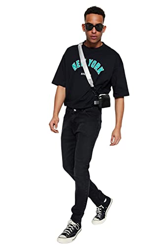 Jean skinny noir homme Trendyol, coupe denim chino classique au style moderne
