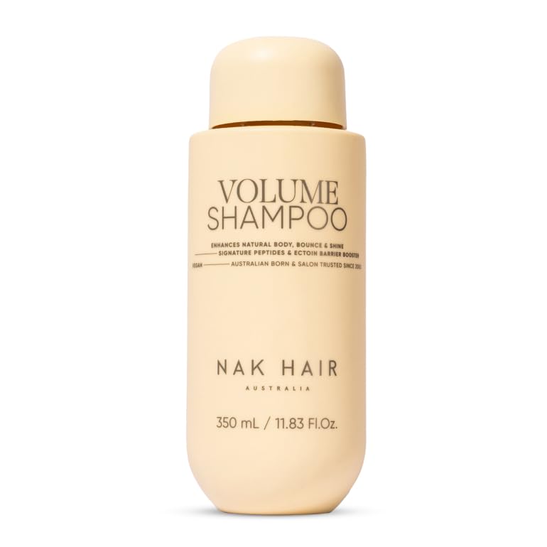 NAK Signature Volume Shampoo 350ml - Volumizing, Sulfate-Free Formula to Add Body & Bounce for Fine, Flat Hair with Peptides & Vegan Complex