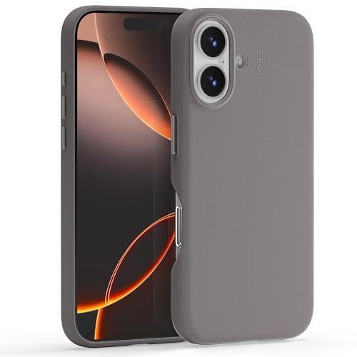 MOFT Snap Case MOVAS™ for iPhone 16 Plus Case, Compatible with MagSafe, Magnetic Premium Vegan Leather Phone Case with Smooth Feeling, Enduring Color Minimalist 6.9 inch Protective Case, Tau