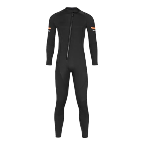 TOVCHEI One-Piece Wetsuit 1.5MM Men's Women Long-Sleeved Diving Suits Cold-Proof Sun Protection Warm Surfing Jellyfish Suits,Black,M