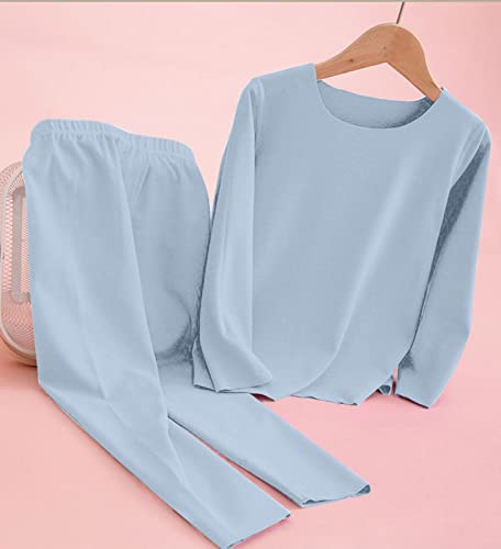 Toddler Boys Girls Soft Cotton 𝐒lee𝐩wear Set Kids Long Sleeve 𝐏a𝐣amas with Leggings Long Johns Thermal Underwear Set2