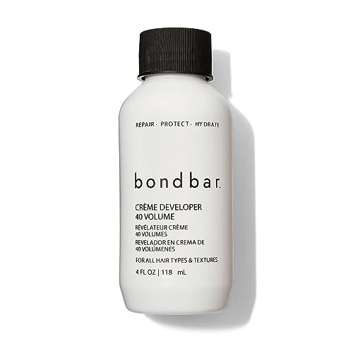 Bondbar 40 Volume Creme Developer, Repairing hair dye for all hair types, CrueltyFree, ParabenFree, & Vegan, 4 Oz