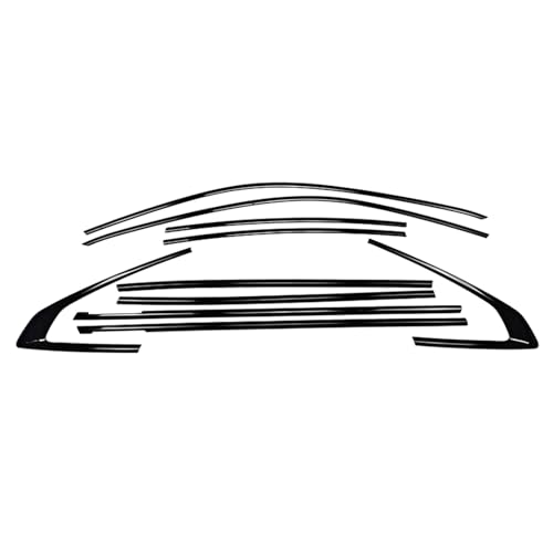 VW アルテオン CC 2019-2024用カーウィンドウストリップカバー装飾トリムクロームブラック