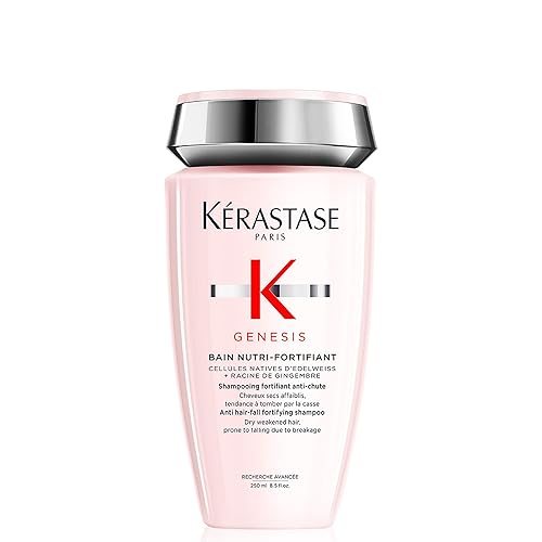 Kérastase Genesis, Champú Fortificante, Anticaída y Anti Rotura, Para Pelo Débil y Seco, Bain Nutri-Fortifiant, 250 ml