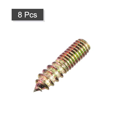 Image of uxcell 5 /16-18x1-1 /4 Hanger Bolts, 8pcs Double Ended Screws Wood Dowel Screws for Furniture