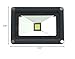 QUANS 10W 12V 24V DC AC LED Flood Light Lamp Floodlight Security Outdoor Waterproof Ultra Bright Black, 4PCS Warm White