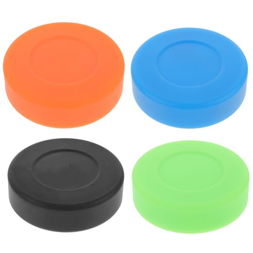 GOOHOCHY Hockey for Boys and Girls 4 Pack PVC Training Ice Hockey Balls Flat Hard Smooth for Consistent Gameplay Great for Training and Competitions