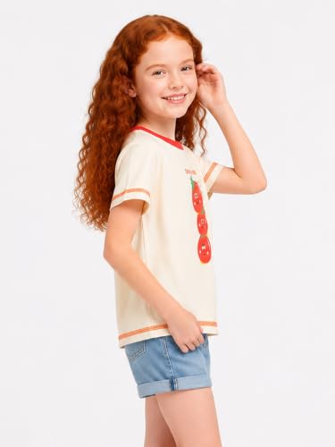Image of LittleSpring Kids Short Sleeve Graphic T-Shirt 100% Cotton