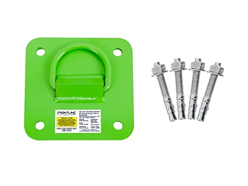 FRONTLINE FALL PROTECTION COP01 Concrete and Steel D-Ring Reusable Anchor Plate | Concrete Walls,Ceilings,Columns | ASTM rated steel | OSHA & ANSI Compliant