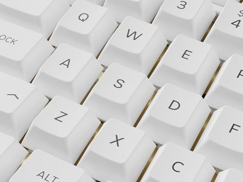 Capuchons de touches GPBT Glorious Gaming profil Cherry PBT Arctic White US