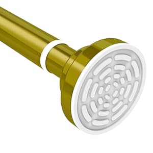 TEECK Duschvorhangstange Spannfeder Gold