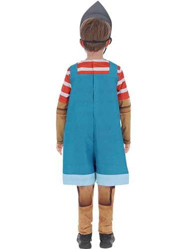 Smiffys Pinocchio & Friends, Pinocchio Costume All In One & Mask, Officially Licensed Pinocchio Fancy Dress, Child Dress Up Costumes - Image 3