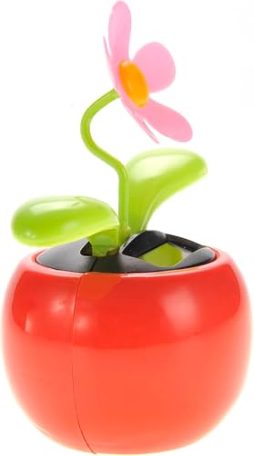 Orange Solar Powered Dancing Flower | Desk, Window, Or Car Decoration Gift Toy | No Batteries Required | Fun Swinging Solar Flower, Learning and Education, Solar Power Kits