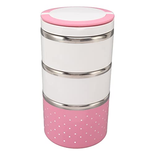 YULEESIYIP Acero inoxidable Lunter Termal Lunch Recipe Proof Retener frescura lonchera portátil para fiestas (Rosa)