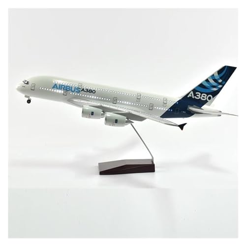 Modelo de avión Airbus 380 réplica 1/160 de resina fundido a presión con base expositora